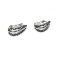 E000835 Genuine Sterling Silver Stylish Earrings Solid Hallmarked 925 Handmade